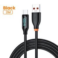 ราคา Toocki 100W ชาร์จเร็ว5A QC 4 0ประเภทที่ชาร์จไฟรวดเร็ว USB สายเคเบิ้ล Type C สำหรับ Huawei Mate 40 30 Pro Xiaomi Samsung ข้อมูล USB C 1M 2M (20034114055)