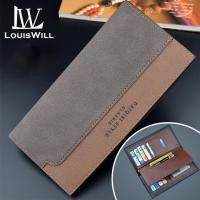 ราคา LouisWill กระเป๋าสตางค์แฟชั่นสำหรับผู้ชายกระเป๋าสตางค์สำหรับผู้ชายกระเป๋าสตางค์หนัง PU ยาวกระเป๋าสตางค์ธุรกิจกันขโมย Dompet Lembut ประกบกันกระเป๋าสตางค์ยาวบางเฉียบสองพับกระเป๋าเดินทางกระเป๋าสตางค์หนัง