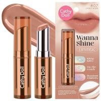 ราคา เคที่ดอลล์ ลิปวันนาไชน์ ลิปสติก ลิปบำรุงปากมีสี 3g Cathy Doll Wanna Shine Lipstick (19773585792)