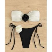 ราคา Flower Bikini Bowy Bikini บิกินี่โบว์กุหลาบ เกาะอก กางเกงผูก (21046855117)