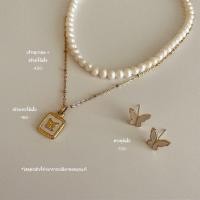 ราคา shellandgold สร้อยคอสแตนเลสจี้เปลือกหอยมุกผีเสื้อ (17152786361)