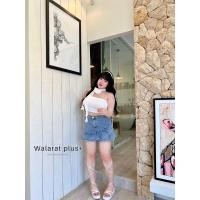 ราคา เสื้อเกาะอกแต่งโช๊คเกอร์กุหลาบ สาวอวบ มี4สี เซ็กซี่ เสื้อผ้าสาวอวบ (20513001097)