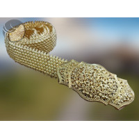 ราคา เข็มขัดทอง ฉลุลายโบราณนูน เข็มขัดออเจ้า รัดผ้าถุง ชุดไทย รัดเอว เหมาะกับผู้หญิง หรือโจงกระเบนชาย เข็มขัดคนแก่ สายพิกุลสีทอง (13268305416)