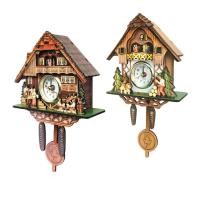 ราคา LazaraStores 2Pcsไม้นาฬิกากุ๊กกูนกนาฬิกาแขวนผนังสำหรับห้องนอนเด็กห้องนั่งเล่นDecor (10412526272)