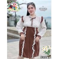 ราคา C991 ร้านนี้ส่งไว เดรสระย้า เดรสสาวอวบ ชุดเดรสสาวอวบ ชุดสาวอวบสวยๆ เสื้อผ้าสาวอวบ ชุดสาวอวบ ชุดคนอวบ เสื้อผ้าแฟชั่นสาวอวบ ชุดสาวอวบอ้วน ชุดคนอ้วนสวยๆ เดรสคนอ้วน (14501430894)