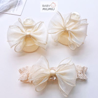 ราคา BabyMiuMiu เซตคาดผมเด็กและถุงเท้ากันลื่น สำหรับ 0 2 ปี Baby Headband Sock (19353200832)