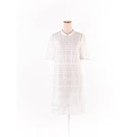 ราคา jaspal เดรสคอปกแขนสั้น ผ้าปักลายฉลุมีซับใน ซิปหลัง ป้ายแบรนด์ระบุไซส์ XS Preloved (20669867504)