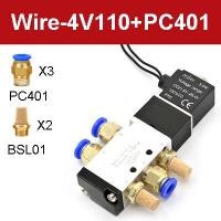 ราคา 4V110 06โซลินอยด์วาล์วลม5ทาง2ตำแหน่ง1 8 BSPT AC220V AC110V DC12V DC24V (18285289323)