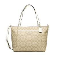ราคา กระเป๋าถือ COACH แท้ Coated canvas ลาย Signature สายหนัง มีสายยาว COACH 33998 PEYTON SIGNATURE POCKET TOTE SHOULDER BAG Chalk สีขาว (20827081953)