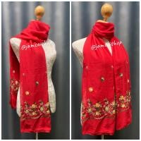 ราคา ผ้าพันคอ ผ้าคลุมไหล่ ผ้าปักลายดอกไม้ (19375265247)