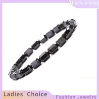 ราคา COD เครื่องประดับ Liuchuanbing เครื่องประดับผู้ชายกำไลสร้อยข้อมือดูแลสุขภาพลูกปัดสีดำฮีมาไทต์แม่เหล็กธรรมชาติ (20027141210)
