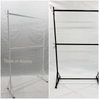 ราคา ราวแขวนเสื้อผ้า ราวแขวนผ้าประหยัดเนื้อที่ ราวโชว์เสื้อ 2 ชั้น ราวเดี่ยว 2 ชั้น รุ่นขา A มีสีขาว ดำ (17247108893)