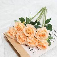 ราคา ช่อดอกไม้ดอกไม้ประดิษฐ์กุหลาบ1ชิ้นดอกไม้ปลอม50ซม สำหรับในร่มสวนแจกันตกแต่งบ้านตกแต่งงานแต่งงานกลางแจ้ง (20402435861)