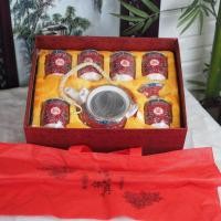 ราคา ชุดชงชาจีนโบราณ สีแดงลายดอกไม้ กาชงชา งานกระเบื้องเซรามิค พร้อมกล่องของขวัญเก๋ๆ เหมาะแก่การให้เป็นของขวัญอย่างยิ่ง (19292497429)