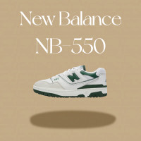 ราคา New Balance NB 550 premium pack เป็นแฟชั่นแฟชั่น รองเท้าบาสเก็ตบอล รองเท้าผู้ชาย รองเท้ากีฬา รองเท้าหญิง ขาวและเขียว White green (21002472049)