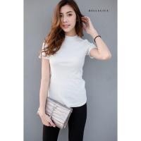 ราคา เสื้อยืด ผ้าร่อง คอเต่า ป้ายBellacita (16289042149)