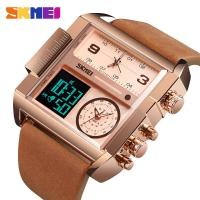 ราคา SKMEIผู้ชายทหารนาฬิกาแฟชั่นกีฬาหนังควอตซ์นาฬิกาข้อมือกันน้ำดิจิตอลชายนาฬิกา 1391 (5541338500)