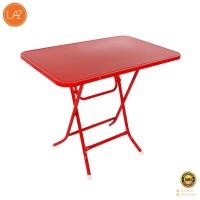 ราคา โต๊ะพับเหล็กทรงเหลี่ยม KASSA ขนาด 90 x 90 ซม สีแดง โปรโมชั่นสินค้าคุณภาพ (10694455240)