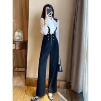 ราคา ชุดจั๊มสูทขายาวแฟชั่นสตรี 2023 ใหม่อารมณ์ high end ชุดจั๊มสูทเสื้อเชิ้ต (17119948724)