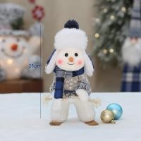 ราคา ตุ๊กตาตุ๊กตาผ้าสีฟ้าธีมคริสต์มาสของประดับตกแต่งมนุษย์หิมะสกีน่ารักของขวัญวันหยุด (20389420310)