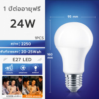 ราคา หลอดไฟ BLUB LED ใช้ไฟฟ้า 220V ใช้ไฟบ้าน หลอดไฟขั้วเกลียว E27 แสงขาว 12W 18W 15W 24W หลอด ไฟ บ้าน LED (16460634452)