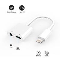 ราคา สายแปรงหูฟัง 4in1 dual Lightning Audio Charge Adapter และอะแดปเตอร์ชาร์จสำหรับ ไอโฟน7 8 X XR iOS 10 11 12 ขึ้นชาร์จเพลงหรือสำหรับหูฟังอะแดปเตอร์แปลงเสียง (19653465928)