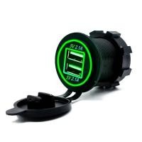 ราคา ที่จุดบุหรี่ในรถมอเตอร์ไซด์ QC 3 0 USB คู่ที่ชาร์จ12V 24V ช่องเสียบที่จุดบุหรี่ Moto รถยนต์ปลั๊กไฟ LED (21170828924)