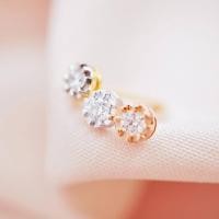 ราคา พร้อมส่ง ต่างหูเพชรแท้ ทองคำแท้9K ทอง37 5 เพชรแท้น้ำ100 เบลเยี่ยมคัต 9KPEO1 (16151934009)