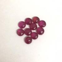 ราคา 4 40 4 60mm พลอยทับทิม Natural Ruby รูปกลม หลังเต่า หลังเบี้ย ธรรมชาติแท้100 พลอยดิบ (8185160034)