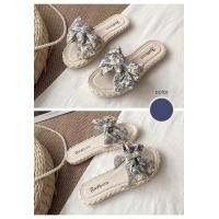 ราคา รองเท้าแตะ รองเท้าแตะผู้หญิง สวมผ้ามุก ราคาส่ง ขายส่ง รองเท้าแฟชั่นเกาหลี (19096251700)