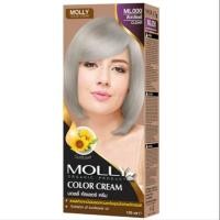 ราคา Molly มอลลี่ คัลเลอร์ ครีม 100 มล สีย้อมผม ยาย้อมผม ปิดผมหงอก แม่สี สีเคลียร์ (13339226444)