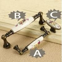 ราคา มือจับประตู ดอกไม้เซรามิกสไตล์วินเทจสีบรอนซ์DIYกระดิ่งประตูจับตู้คาบิเน็ตตู้โชว์ลิ้นชักตู้เสื้อผ้าลูกบิดดึงเครื่องมือของตกแต่งเฟอร์นิเจอร์ (1346960289)