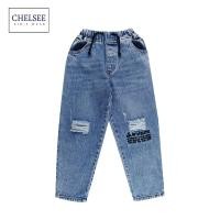 ราคา Chelsee กางเกงยีนส์ขายาว เด็กผู้ชาย รุ่น 127858 เอวยางยืด ปักลาย ผ้ายีนส์เดนิม นุ่ม อายุ 3 11ปี กางเกงยีนส์เด็ก (20023358113)
