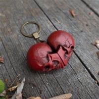 ราคา In stock สินค้าใหม่พวงกุญแจจี้กระโหลกหัวใจสีแดงเรซิ่น Skull Red Heart Pendant Keychain (15661782755)