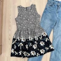 ราคา ชุดเดรสผ้าดีลายดอกน่ารัก มือสอง Size S (20654970185)