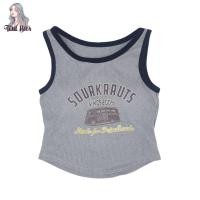 ราคา เสื้อกล้าม เสื้อสายเดี่ยวขายดี พิมพ์ลายเท่ห์ๆ ผ้าร่องฟองน้ำในตัว ราคาถูก A129 (19285852424)