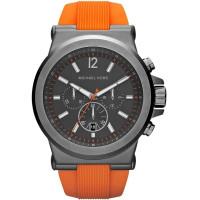 ราคา ORIGINAL Michael Kors MK8445 45mm Dylan Gold Tone Black Silicon Mens Watch (20029348676)
