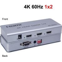 ราคา 4K60Hz HDMI 2 0 1X8 Splitter 1 IN To 2 4 6 8 Out 1x 8ตัวแยก HDMI ตัวแปลงวิดีโอ1080P 3D RS232 EDID สำหรับ PS3 4ชิ้น DVD ไปยังทีวี (19707975453)