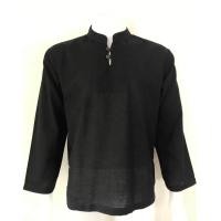 ราคา เสื้อผ้าฝ้าย ผ้าพื้นเมือง น้ำไหล กระดุม 2 เม็ด คอจีน แขนยาว (154939993)