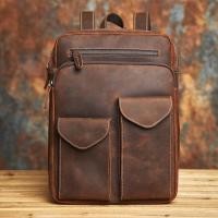 ราคา กระเป๋ากระเป๋าเป้สะพายหลังสลิงผู้ชายกระเป๋าเป้สะพายหลังหนังกระเป๋าหนังสะพายหลังผู้ชายสำหรับผู้ชายหนังวัว Crazy Horse (20869225017)