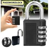 ราคา แม่กุญแจแบบตั้งรหัสล็อค สีดำ ตั้งค่าเลขล็อค 4 หลัก ตั้งค่าได้ไม่จำกัด ป้องกันการโจรกรรม ล็อคกระเป๋า ลิ้นชัก ประตู ตู้ล็อกเกอร์ (20253786574)
