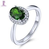 ราคา Lohaspie เครื่องประดับ1 4กะรัตของแท้เงินสเตอร์ลิง925ธรรมชาติ Chrome Diopside แหวนพลอยสีเขียวผู้หญิงงานแต่งงานแหวนเครื่องประดับ (19883920418)