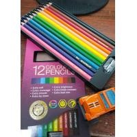 ราคา MASTERART สีไม้ แท่งยาว 12 สี ดินสอสีแท่งยาว หัวเดี่ยว มาสเตอร์อาร์ต รุ่น เอส ซีรี่ (1893408622)