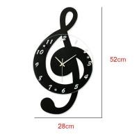 ราคา นาฬิกาแขวนผนังรูปโน้ตสุดสร้างสรรค์ห้องนั่งเล่นนาฬิกาศิลปะตกแต่งนาฬิกาแขวนแบบเงียบเรียบง่าย (17512974542)