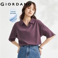 ราคา GIORDANO ผู้หญิง โปโลผ้าฝ้ายแท้ถักผ้าสองด้าน ปกปักหมีแพนด้า แขนสั้น Free Shipping 05313395 (17465197499)