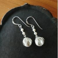 ราคา ต่างหู เงินกะเหรี่ยง ไข่มุกน้ำจืด ลูกปัด เงินแท้ ต่างหูเจาะ ต่างหูหนีบ ตุ้มหู (20683513629)