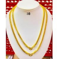 ราคา สร้อยคอทองลายบ็อกเหลี่ยม พ่นทรายตัดลายทองชุบ ทองหุ้ม สวยเสมือนจริง JPgoldjewelry น้ำหนัก 1บาท 2บาท 3บาท 5บาท 10บาท (19477207819)