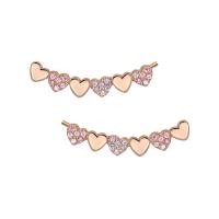 ราคา A CEMI Heart Bouquet Ear Climber ต่างหูเงินแท้ ชุบทอง 18K โรสโกลว์ (7886953039)