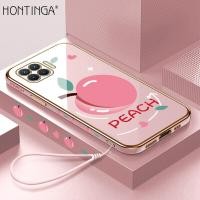 ราคา Hontinga เคสโทรศัพท์สำหรับ OPPO A93เคสยางสี่เหลี่ยม TPU นิ่มชุบโครเมี่ยมหรูหรารูปการ์ตูนทำจากยางกันกระแทกป้องกันกล้องเต็มรูปแบบเคสโทรศัพท์สำหรับเด็กผู้หญิงรุ่น Reno 4F Reno4F (11696504852)