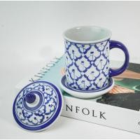 ราคา ถ้วยมีฝาปิด ถ้วยเซรามิค ชามมีฝาปิด แก้วน้ำ ครบชุด ขนาด 4 7 นิ้ว ถ้วยเข้าไมโครเวฟได้ จานชามเซรามิค ลายคราม ถ้วยเบญจรงค์ (20707742913)